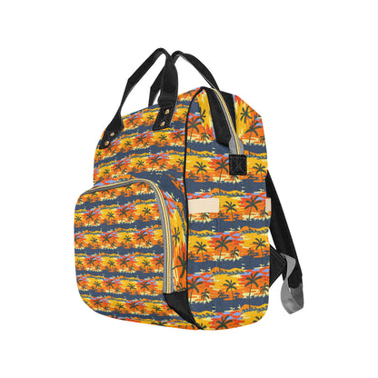 Palm Tree Pattern Print Design PT010 Diaper Bag Backpack