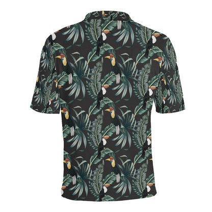 Rainforest Pattern Print Design RF06 Men Polo Shirt