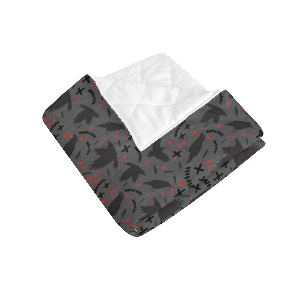 Crow Pattern Print Design 02 Premium Quilt