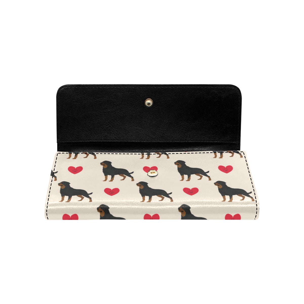 Rottweiler Pattern Print Design A02 Women's Trifold Wallet