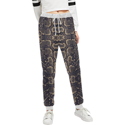 Snake Skin Pattern Print Unisex Sweatpants