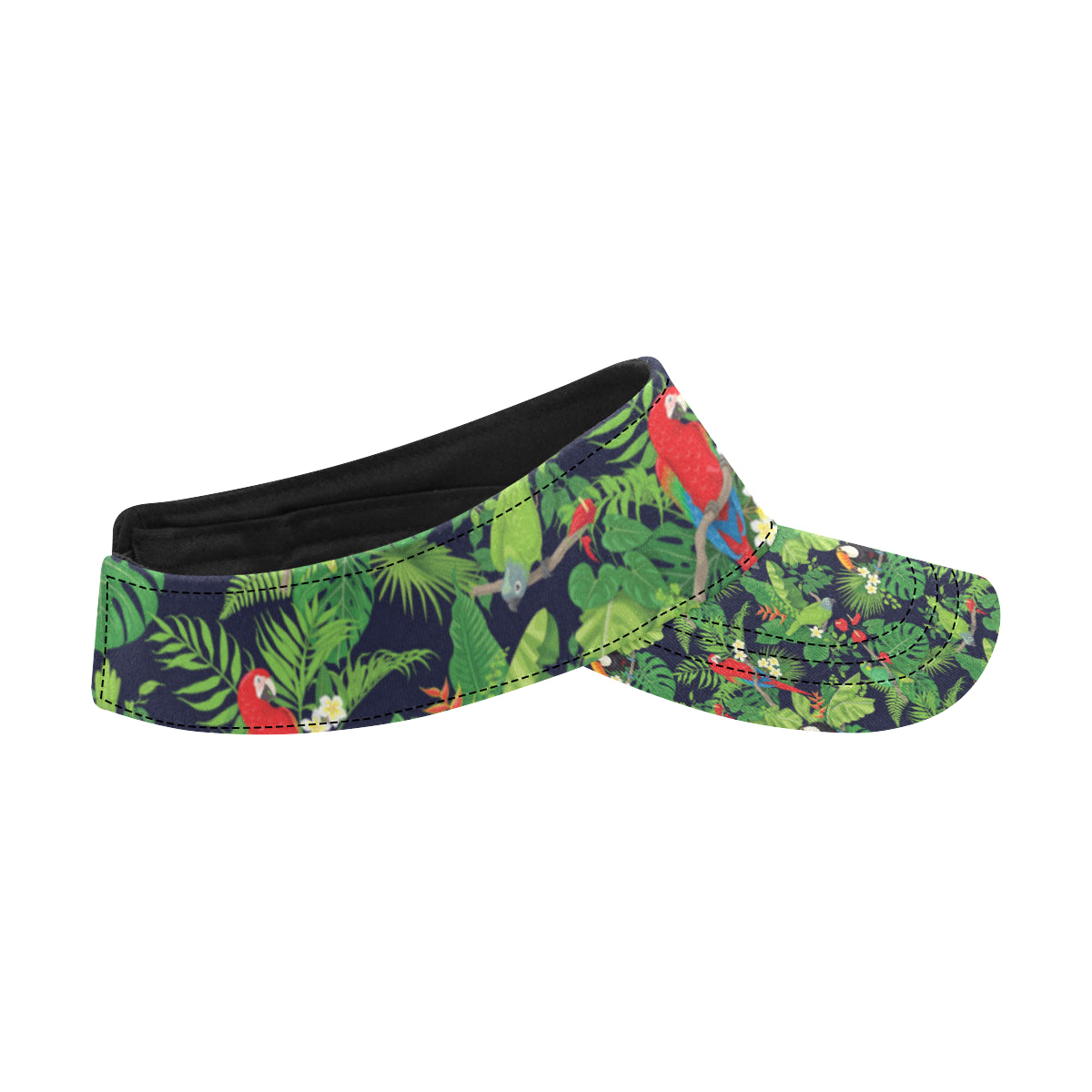 Rainforest Parrot Pattern Print Design A03 Unisex Sun Visor
