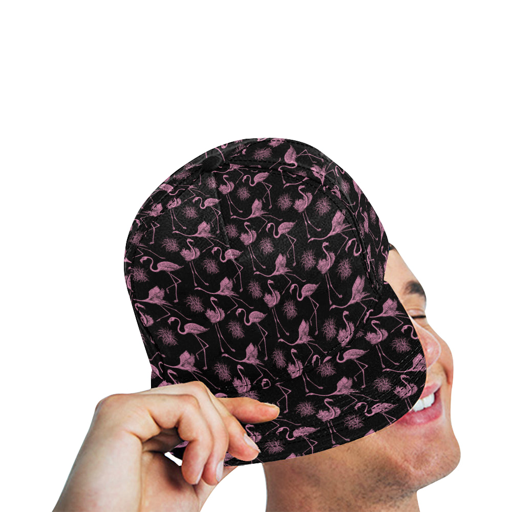 Flamingo Pink Print Pattern Snapback Cap