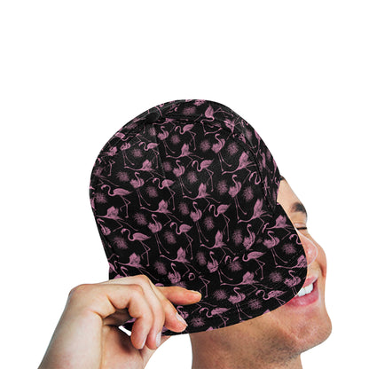 Flamingo Pink Print Pattern Snapback Cap
