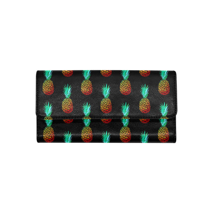 Pineapple Pattern Print Design A05 Women's Trifold Wallet
