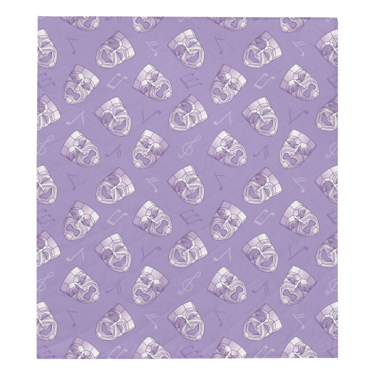 Acting Mask Pattern Print Design 05 Premium Quilt