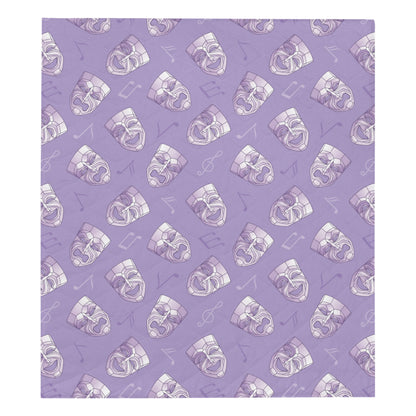 Acting Mask Pattern Print Design 05 Premium Quilt