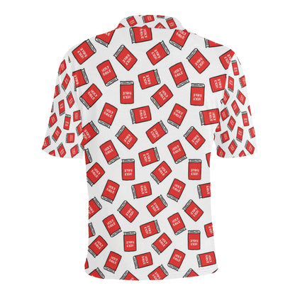 Bible Pattern Print Design 03 Men Polo Shirt