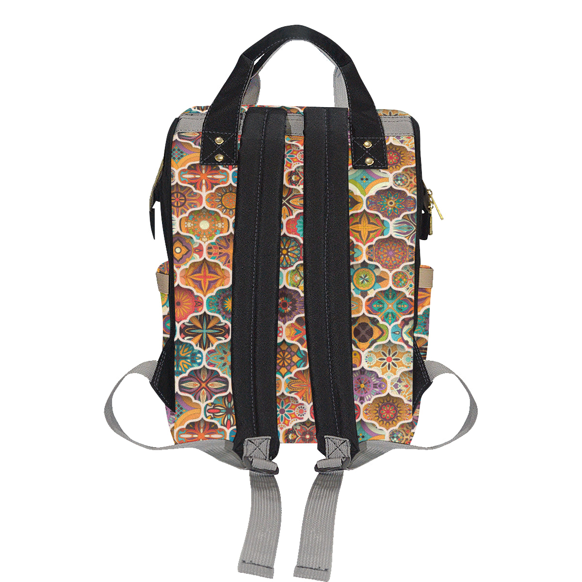 Mandala Mosaic Themed Design Print Diaper Bag Backpack
