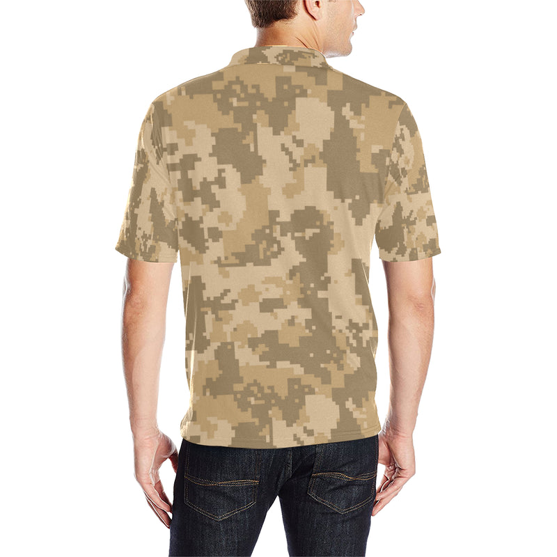 ACU Digital Desert Camouflage Men Polo Shirt