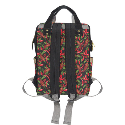 Chilli Pepper Pattern Print Design 02 Diaper Bag Backpack