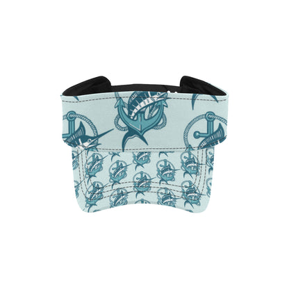 Swordfish Pattern Print Design 03 Unisex Sun Visor