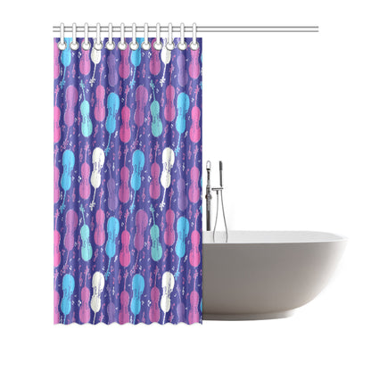 Cello Pattern Print Design 01 Shower Curtain