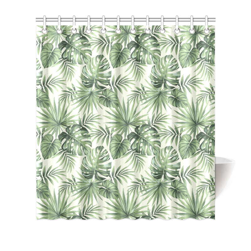 Palm Leaf Pattern Print Design A02 Shower Curtain