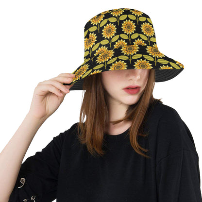 Sunflower Pattern Print Design SF015 Unisex Bucket Hat