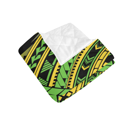 Polynesian Tribal Color Premium Quilt