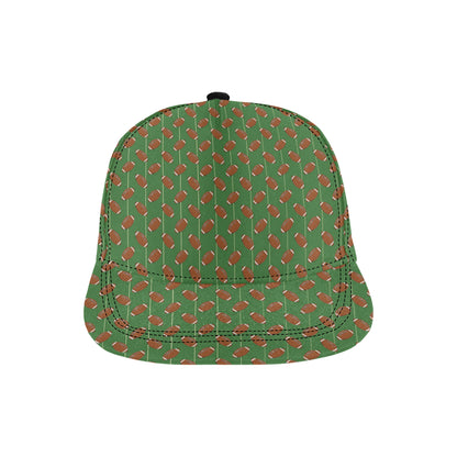 American Football on Field Themed Snapback Cap