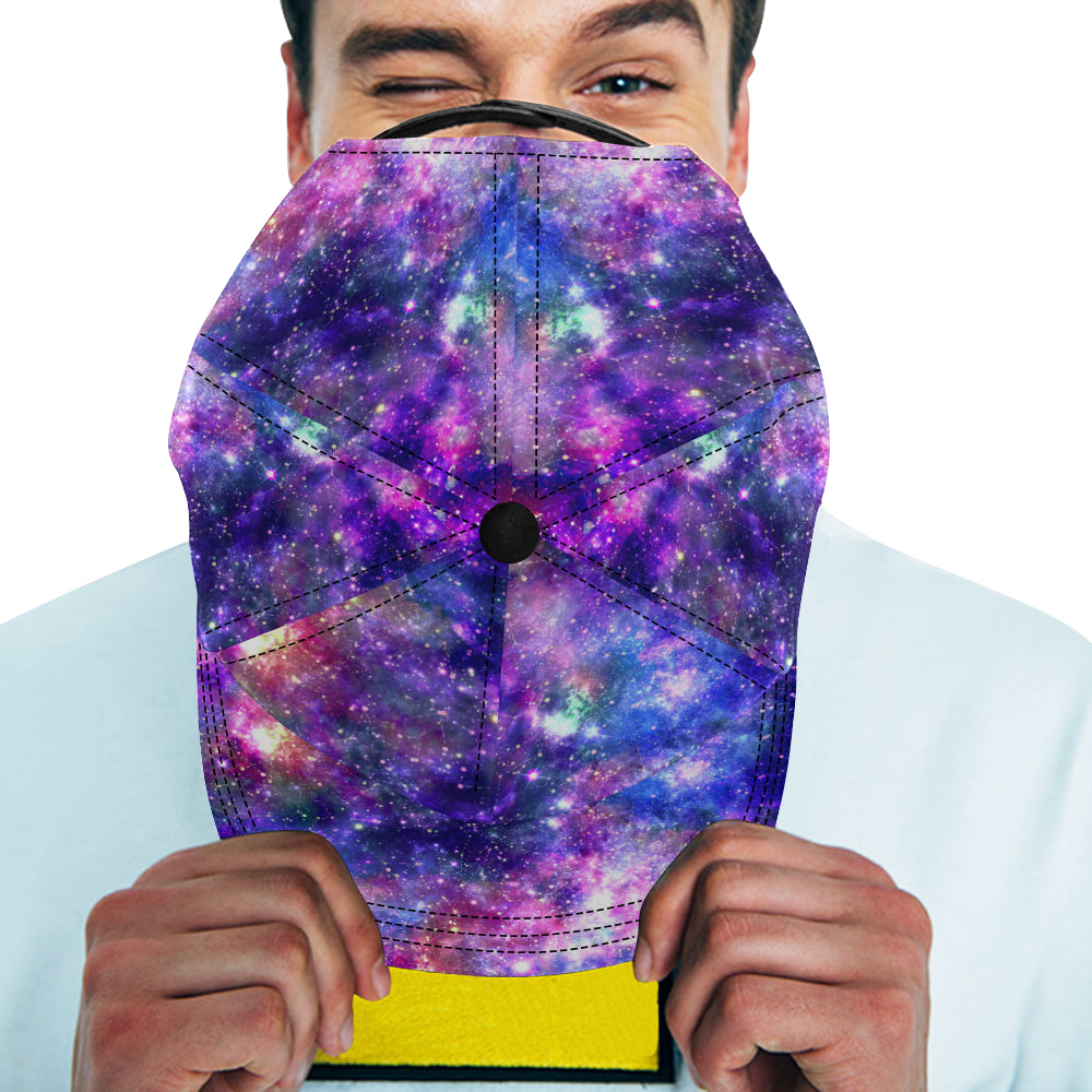 Galaxy Night Stardust Space Print Snapback Cap