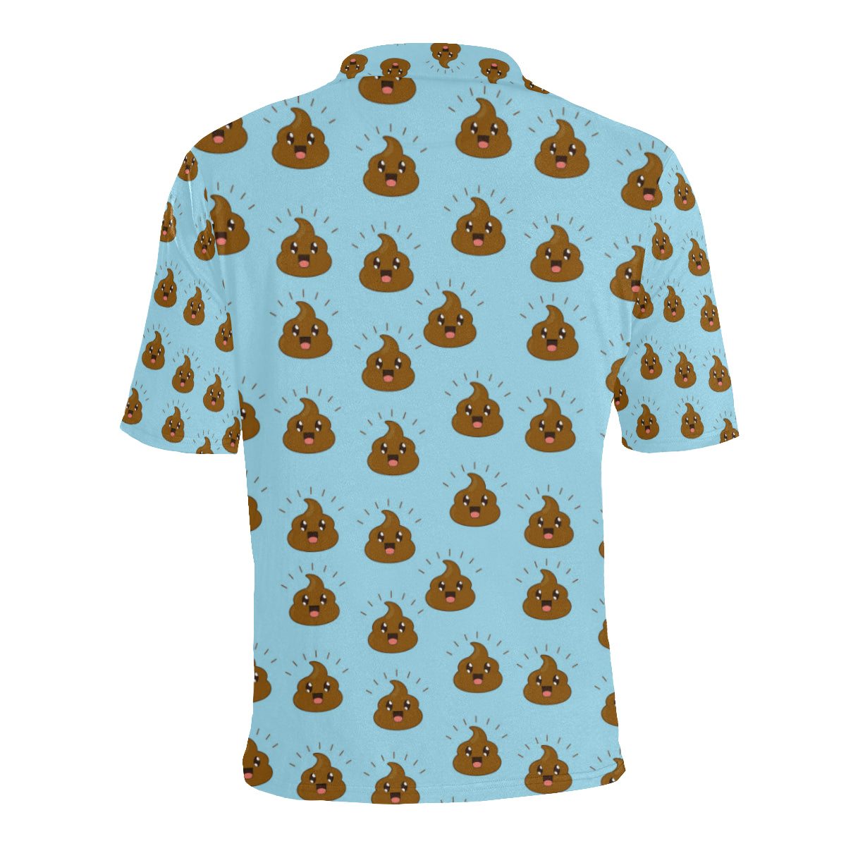Poop Emoji Pattern Print Design A03 Men Polo Shirt