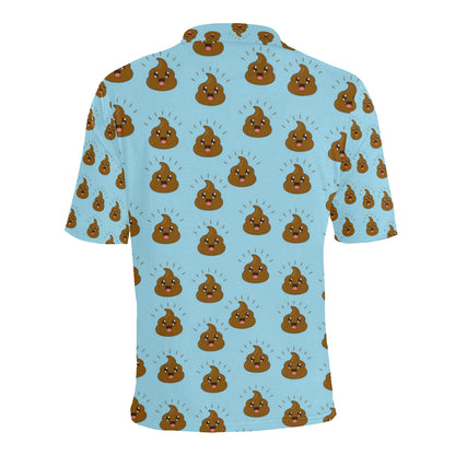 Poop Emoji Pattern Print Design A03 Men Polo Shirt