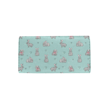 Bunny Pattern Print Design 02 Women's Trifold Wallet