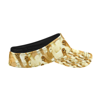 Alpaca Watercolor Design Themed Print Unisex Sun Visor