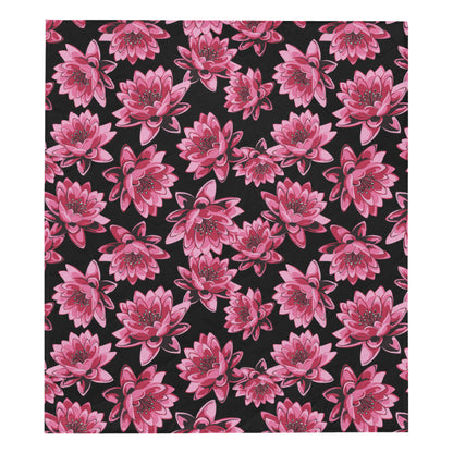 Lotus Pattern Print Design 03 Premium Quilt