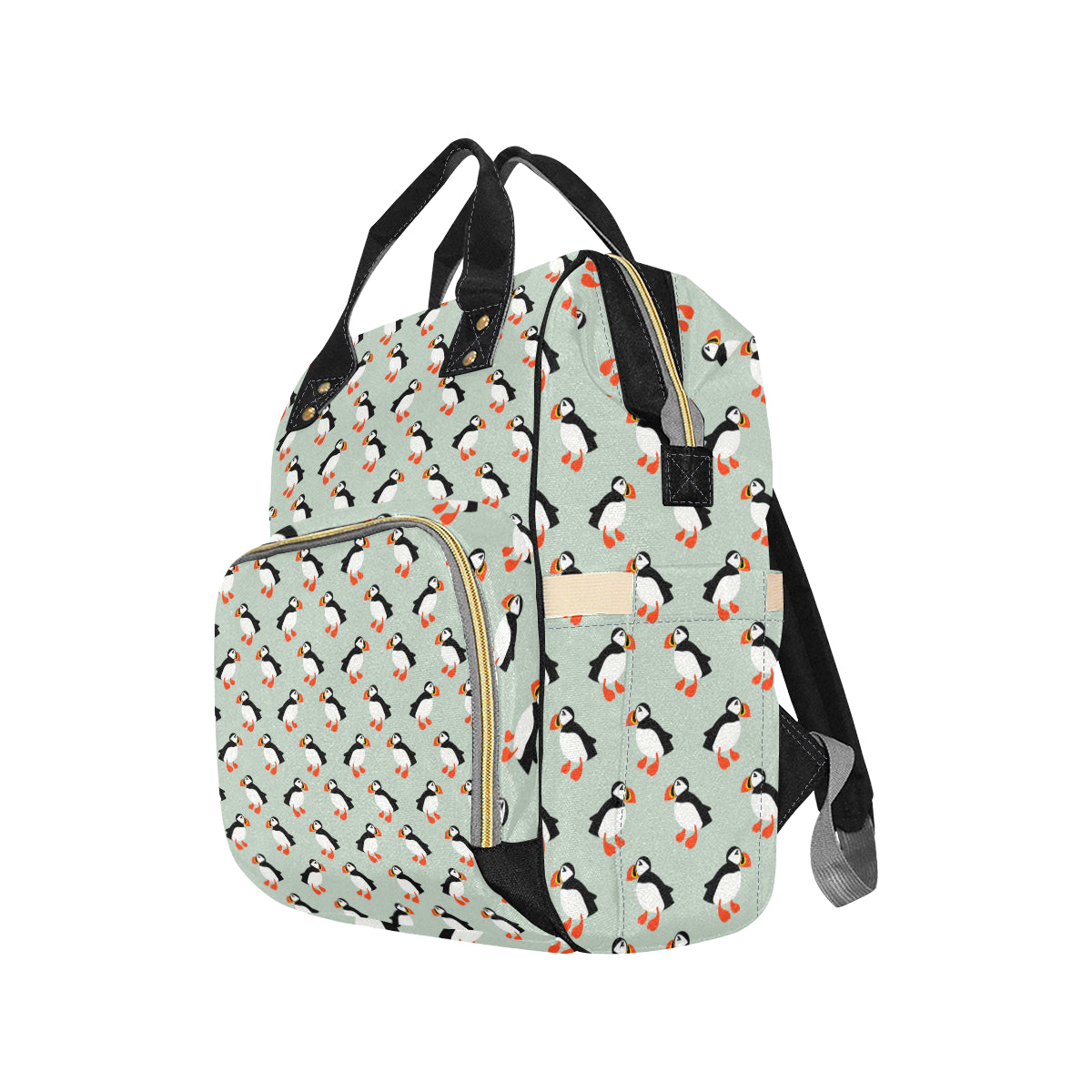 Puffin Pattern Print Design A03 Diaper Bag Backpack