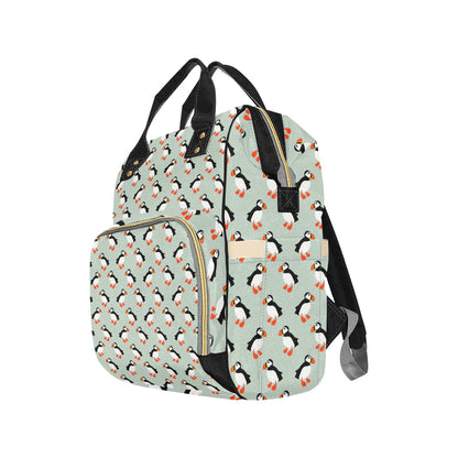 Puffin Pattern Print Design A03 Diaper Bag Backpack