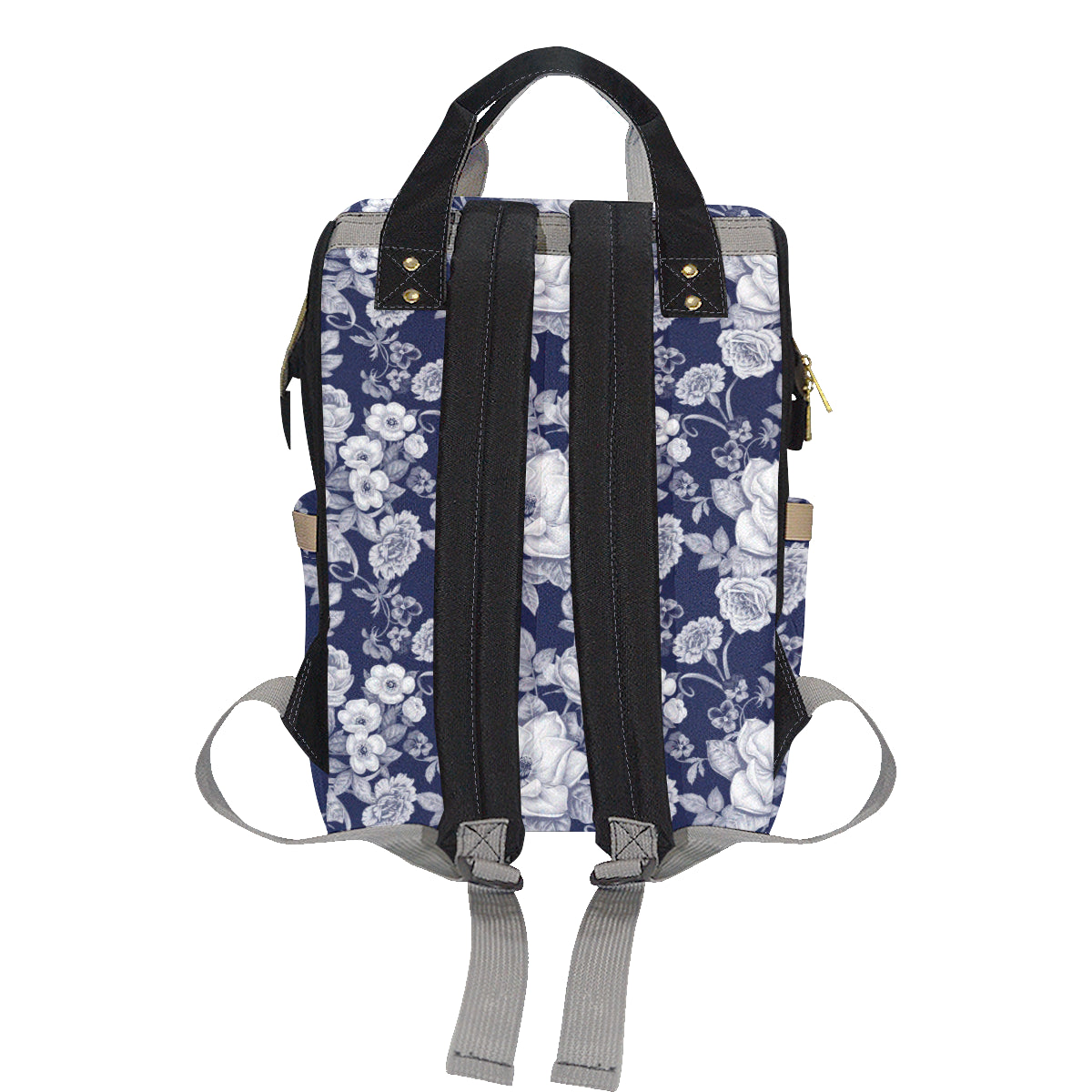 Floral Infrared Pattern Diaper Bag Backpack
