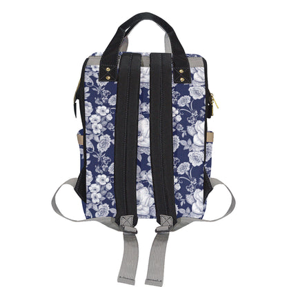 Floral Infrared Pattern Diaper Bag Backpack