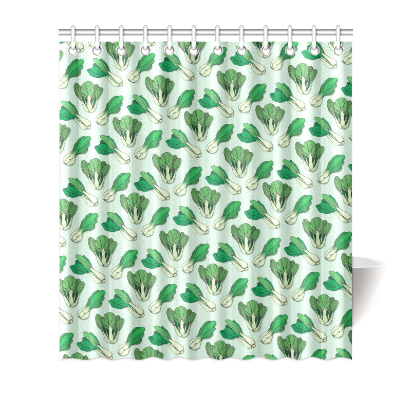 Bok Choy Pattern Print Design 01 Shower Curtain