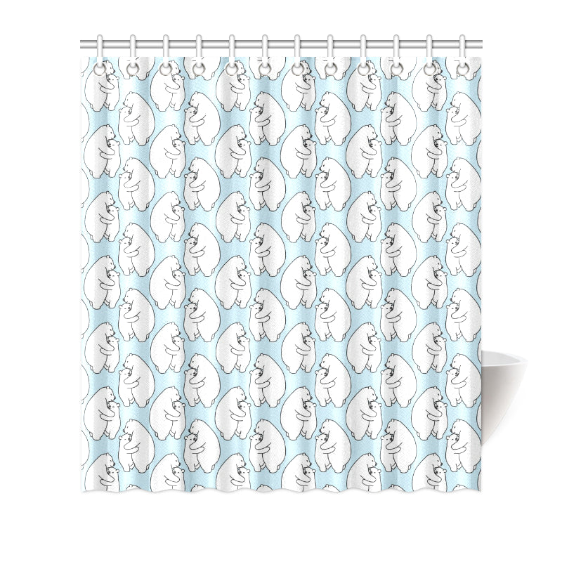 Polar Bear Pattern Print Design PB08 Shower Curtain