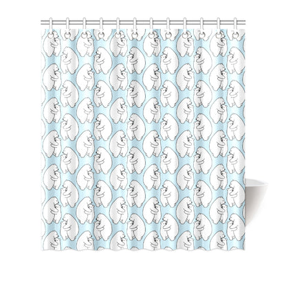 Polar Bear Pattern Print Design PB08 Shower Curtain