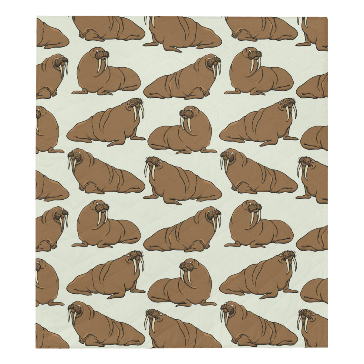 Walrus Pattern Print Design 03 Premium Quilt