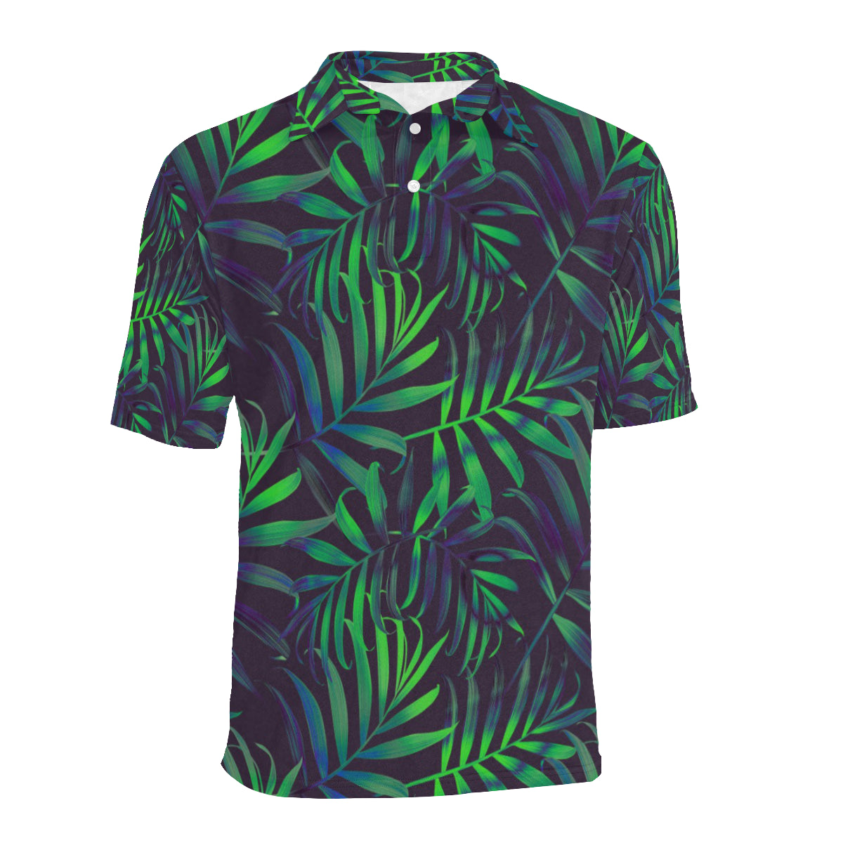 Palm Leaves Pattern Print Design PL01 Men Polo Shirt