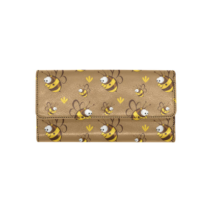 Bee Pattern Print Design BEE09 Women's Trifold Wallet