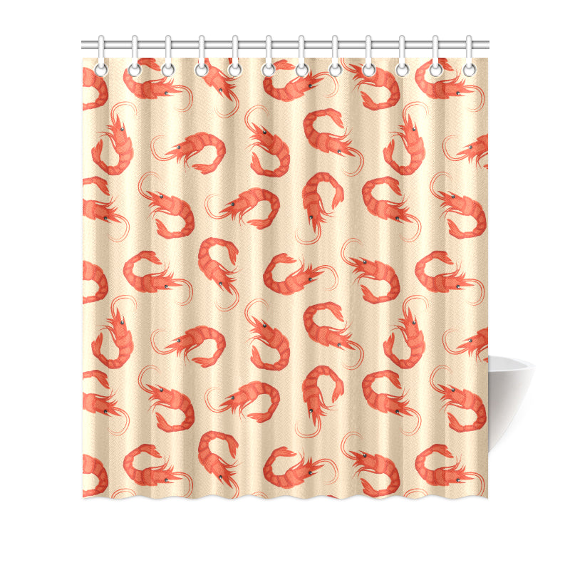 Prawn Pattern Print Design 02 Shower Curtain
