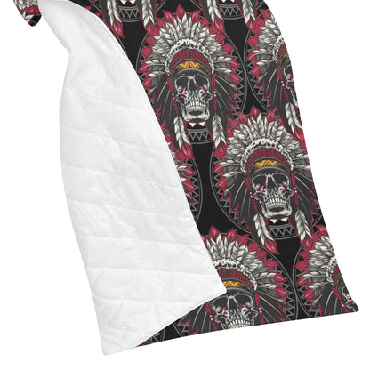 Native Indian Skull Premium Quilt