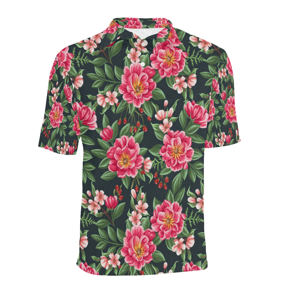 Summer Floral Pattern Print Design SF06 Men Polo Shirt