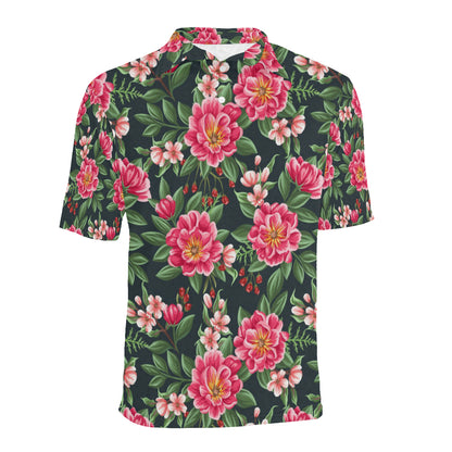 Summer Floral Pattern Print Design SF06 Men Polo Shirt