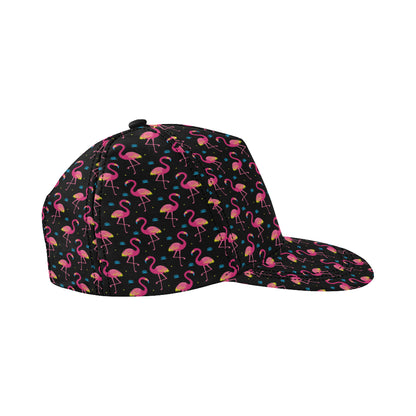 Flamingo Pink Neon Print Pattern Snapback Cap