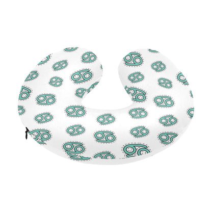 Cancer Zodiac Pattern Print Design 04 U-Shaped Travel Neck Pillow