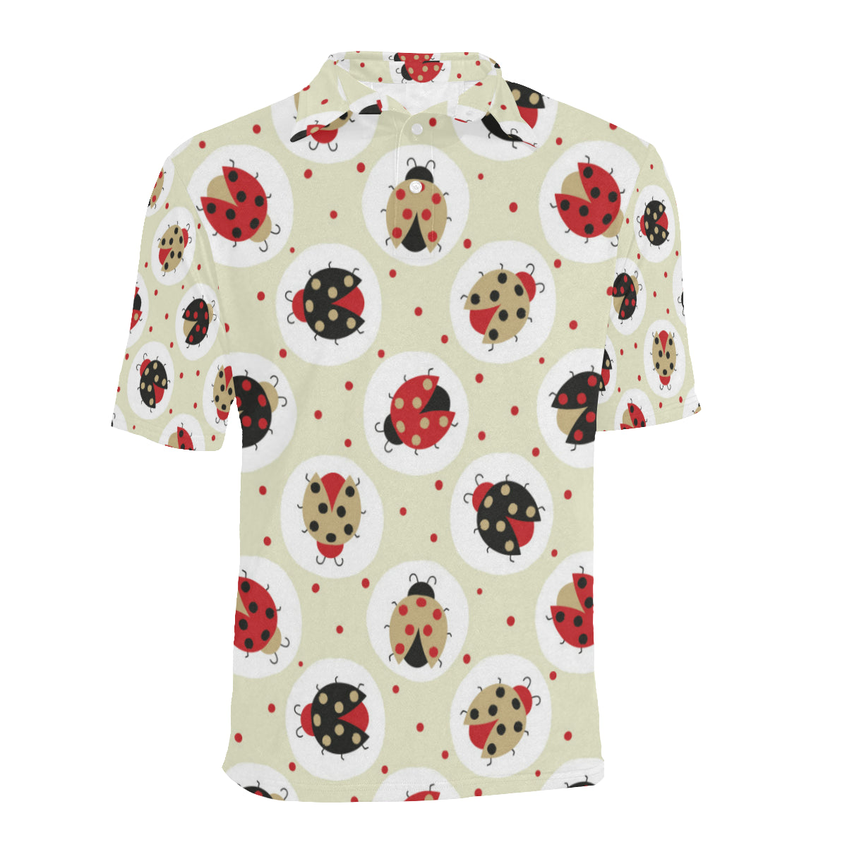 Ladybug Pattern Print Design 03 Men Polo Shirt