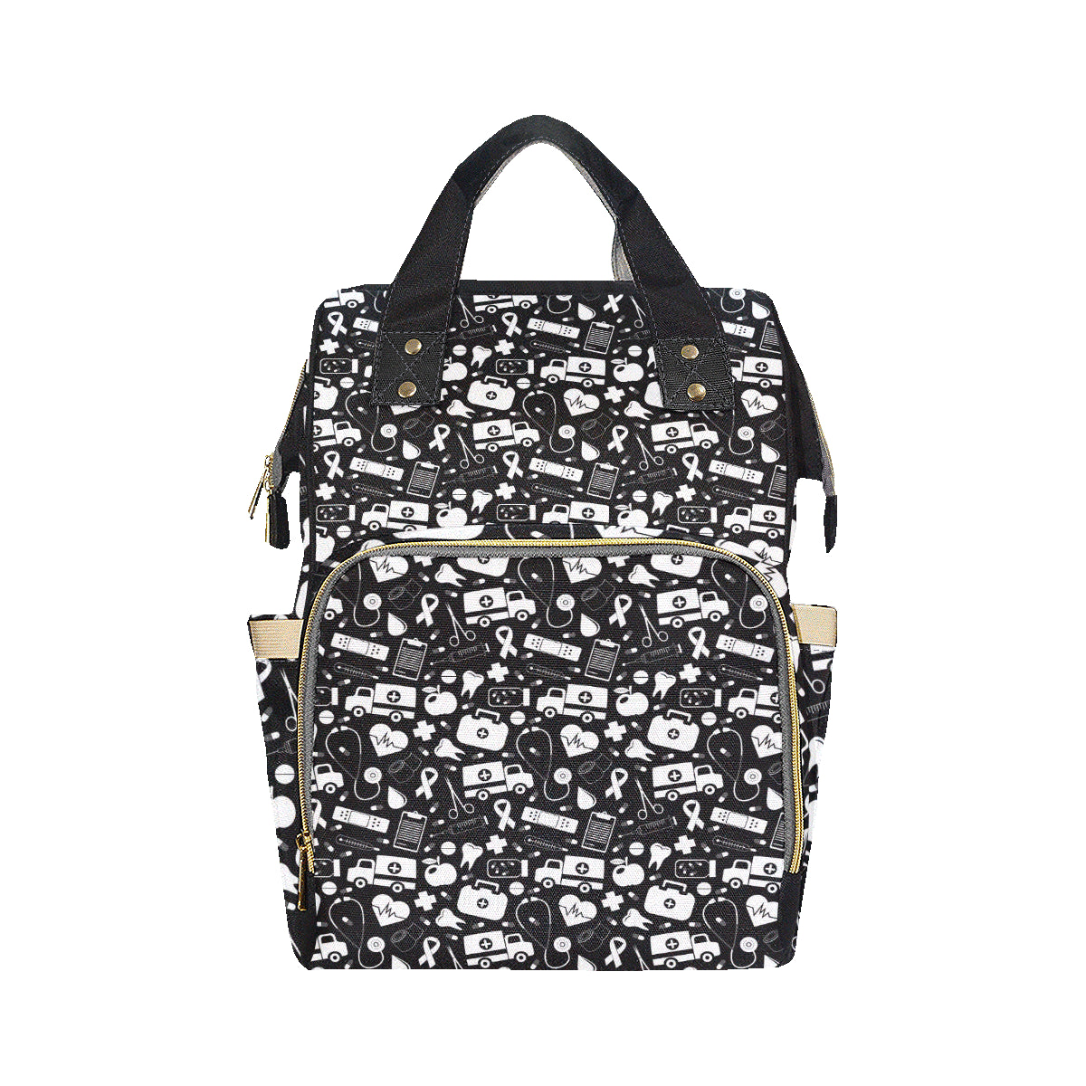 Medical Pattern Print Design 01 Diaper Bag Backpack