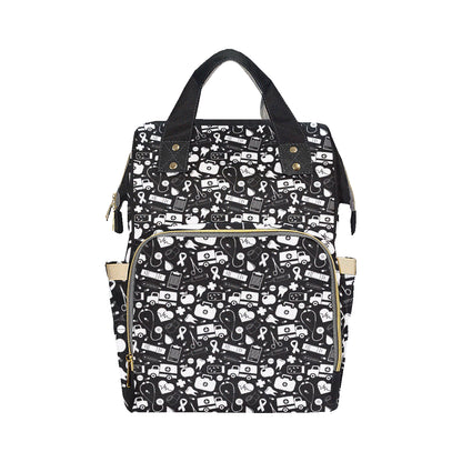 Medical Pattern Print Design 01 Diaper Bag Backpack