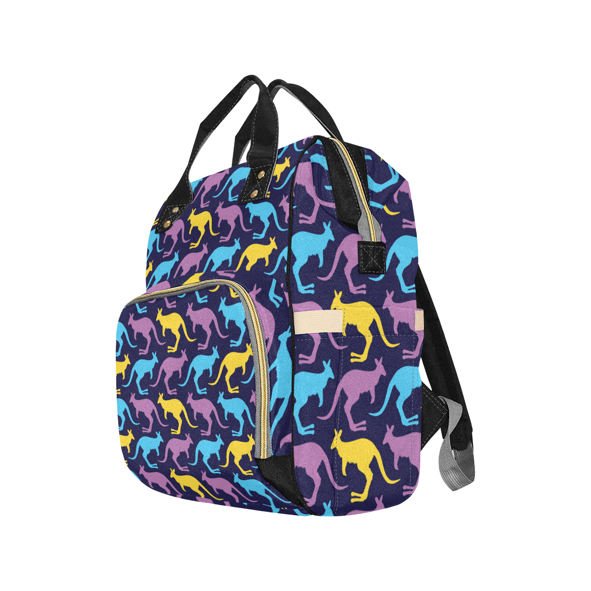 Kangaroos Pattern Print Design 02 Diaper Bag Backpack