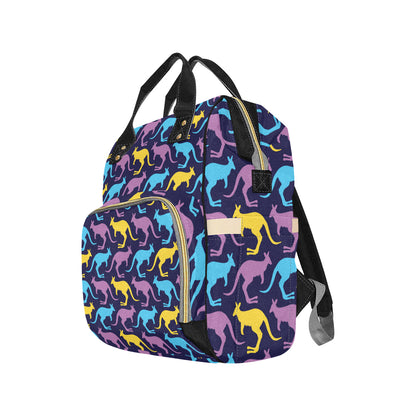 Kangaroos Pattern Print Design 02 Diaper Bag Backpack