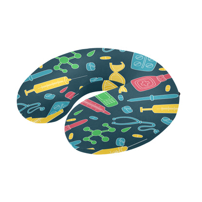 Phlebotomist Pattern Print Design A03 U-Shaped Travel Neck Pillow