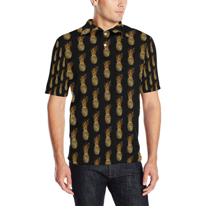 Pineapple Pattern Print Design A02 Men Polo Shirt